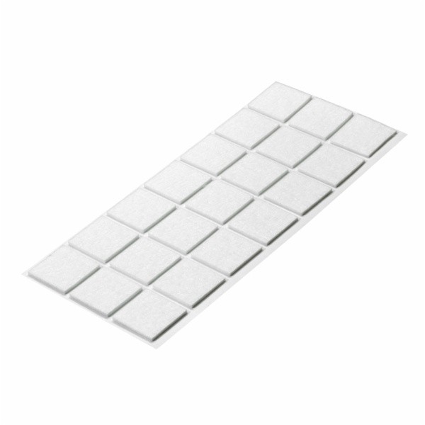 DRSNIK HETTICH DIY,SAMOLEPLJIV 30X30X2 MM, BEL SINTETIČNI FILC, V ZAVOJU JE 21 KOS