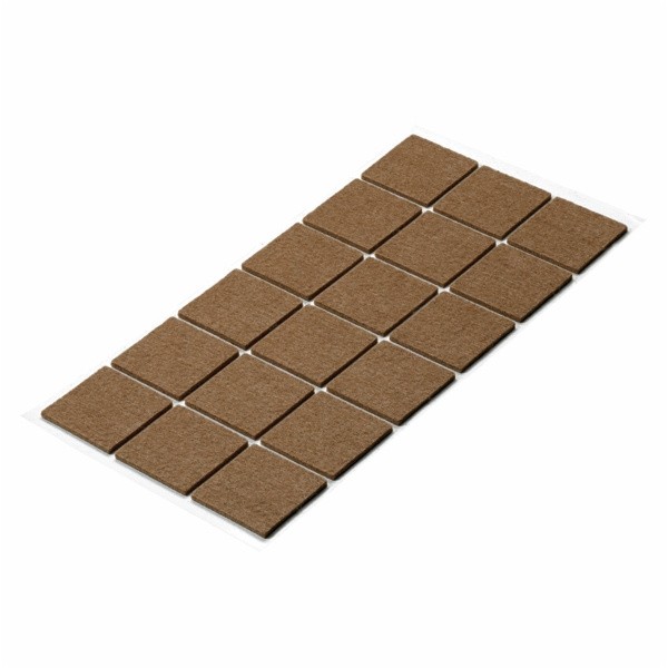 DRSNIK HETTICH DIY,SAMOLEPLJIV 35X35X2 MM, RJAV SINTETIČNI FILC, V ZAVOJU JE 18 KOS