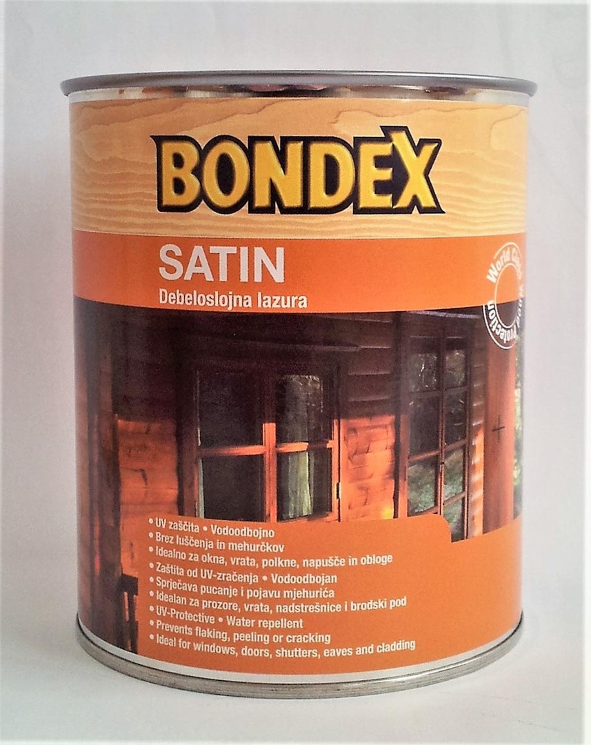 DEBELOSLOJNI PREMAZ BONDEX SATIN 0.75L 000 BREZBARVNI