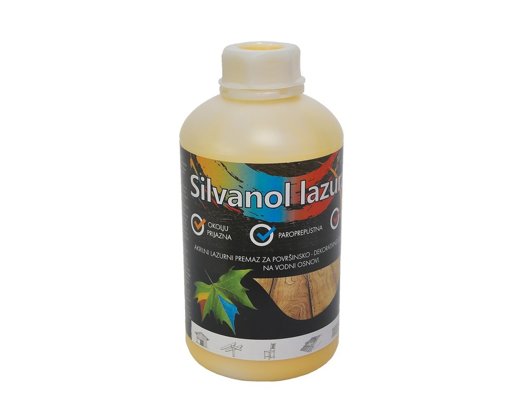 TANKOSLOJNI PREMAZ SILVANOL LAZURA B ŠT. 1 0.8 KG BREZBARVNI