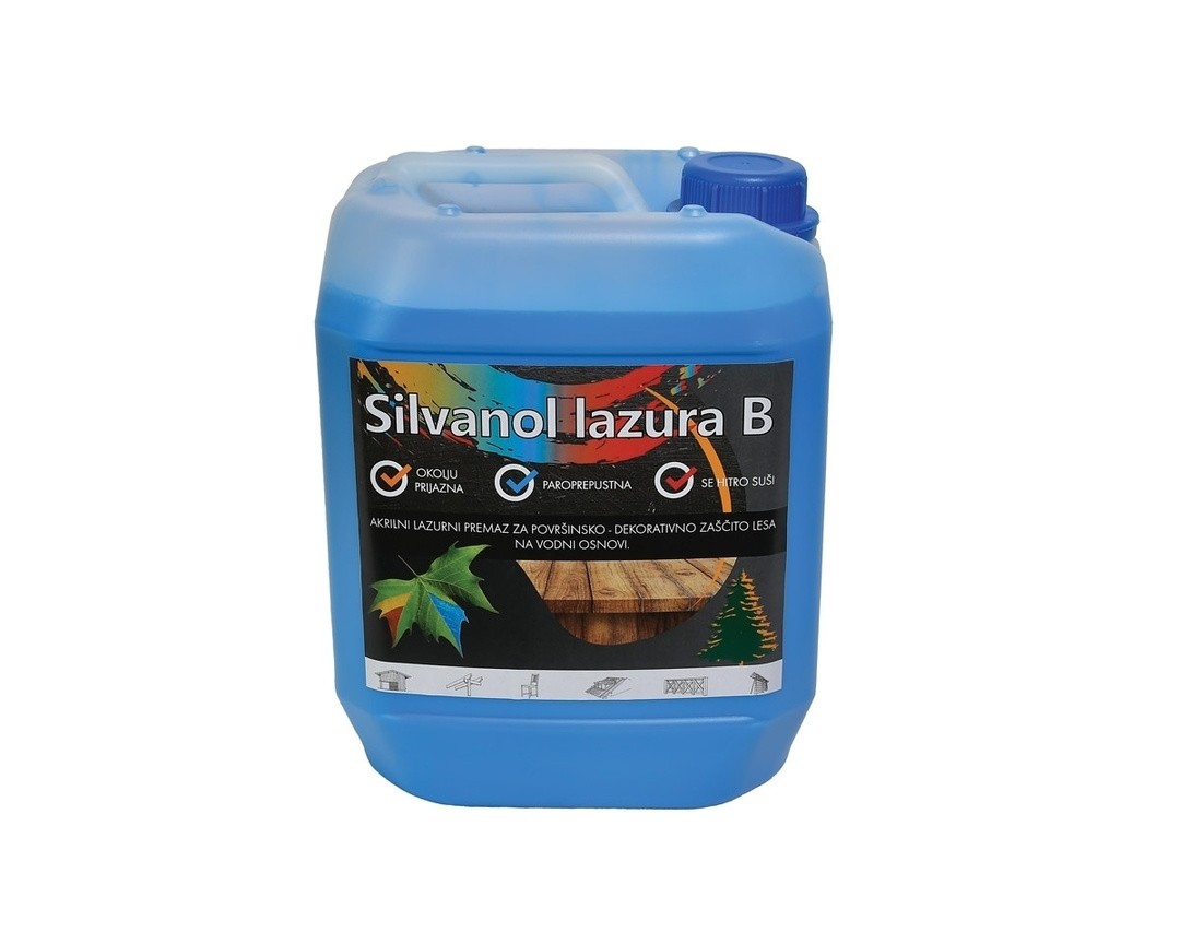 TANKOSLOJNI PREMAZ SILVANOL LAZURA B ŠT. 4 5 KG OREH