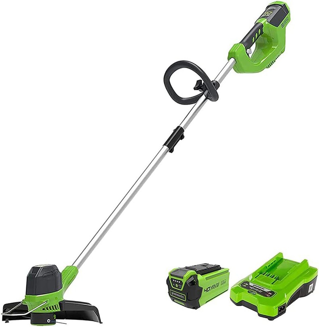 AKUMULATORSKA KOSILNICA Z NITKO GREENWORKS 40V Z 2AH BATERIJO IN POLNILNIKOM G40LT30K2