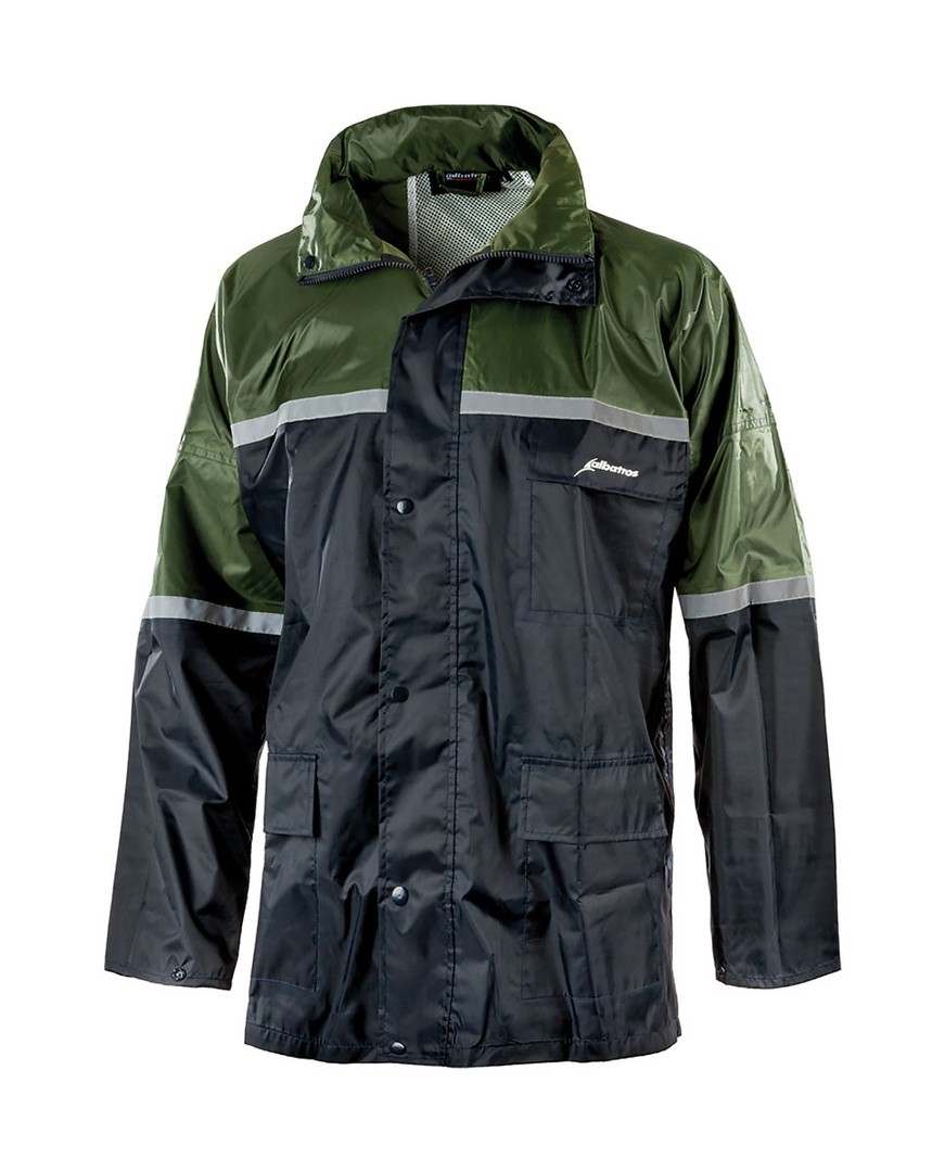 DEŽNO OBLAČILO ALBATROS JAKNA IN HLAČE SUPERCELL ŠT.XXXL, MODRO/OLIVNE