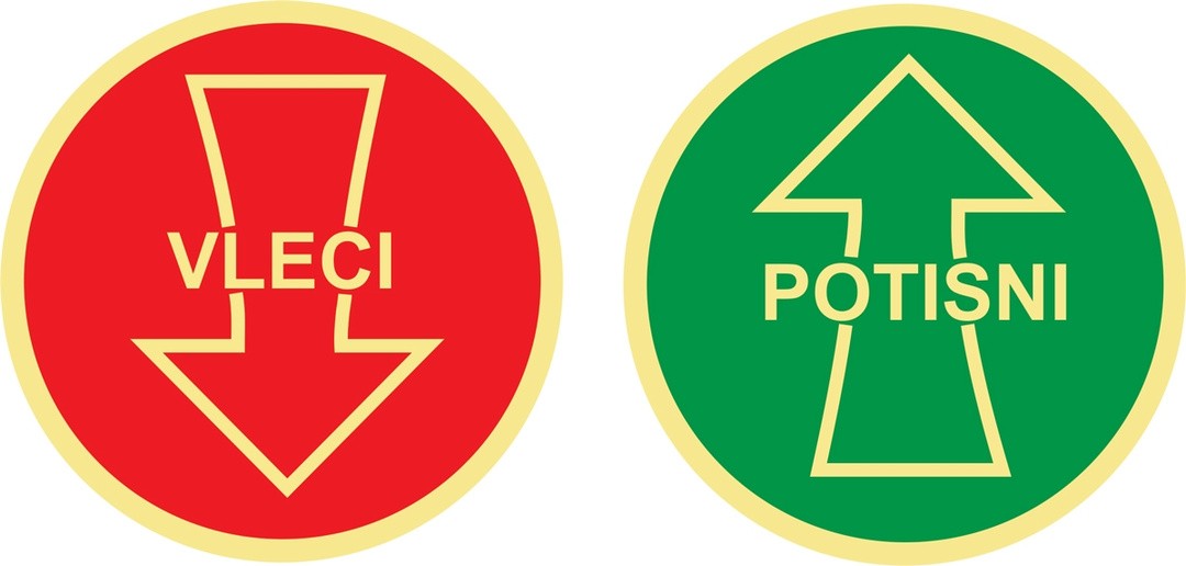 OPOZORILNI ZNAK WALTECO VLECI POTISNI