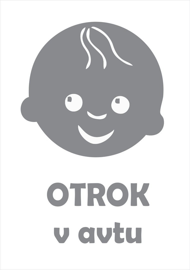 OPOZORILNI ZNAK WALTECO OTROK V AVTU