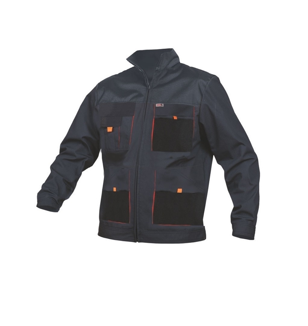 DELOVNA BLUZA/SRAJCA KING ŠT.XXXL TEMNO SIVA - ORANŽNA MEŠANICA