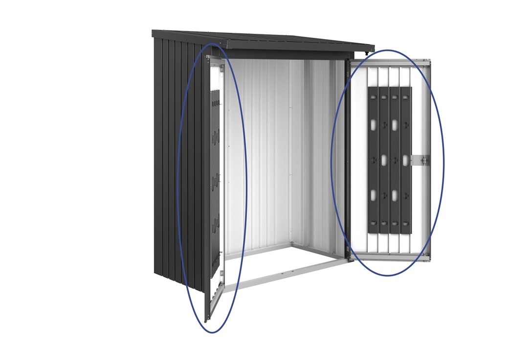 PAKET VRAT ZA REGAL ZA DRVA BIOHORT WOODSTOCK 138X175.5X150 CM