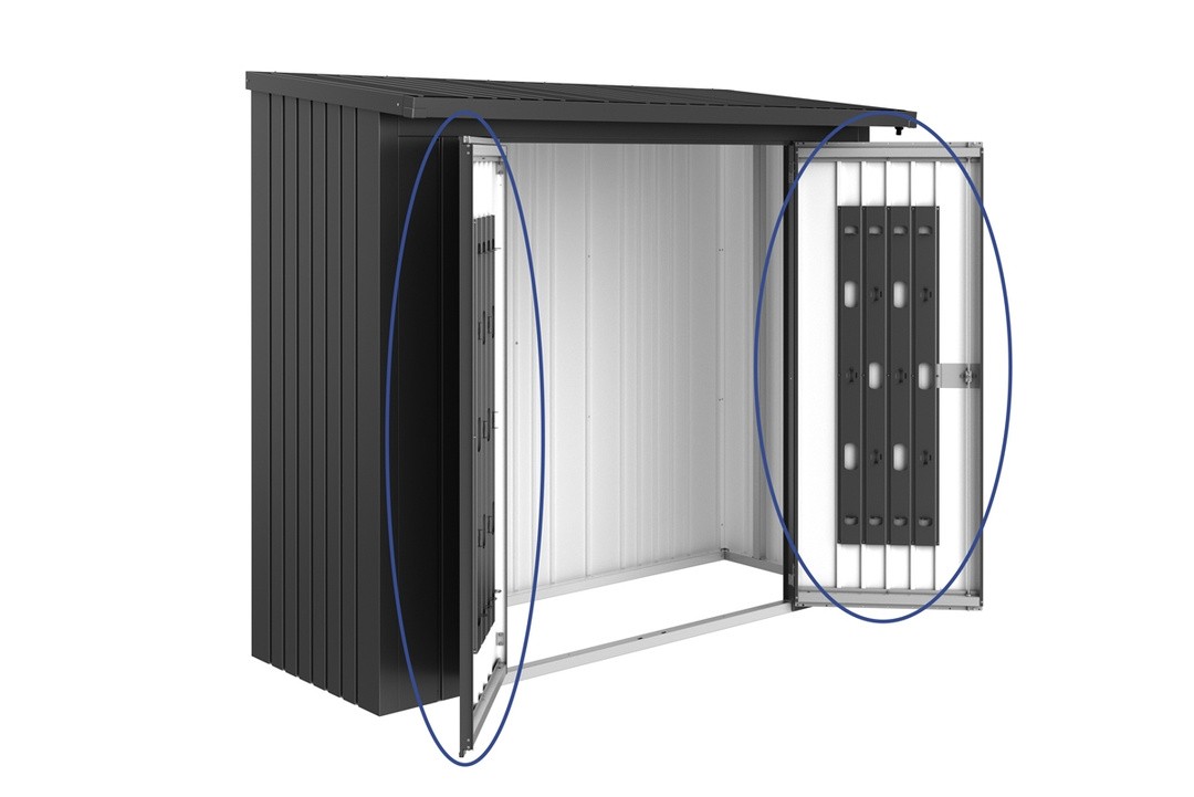 PAKET VRAT ZA REGAL ZA DRVA BIOHORT WOODSTOCK V230, 138X172.5X230 CM