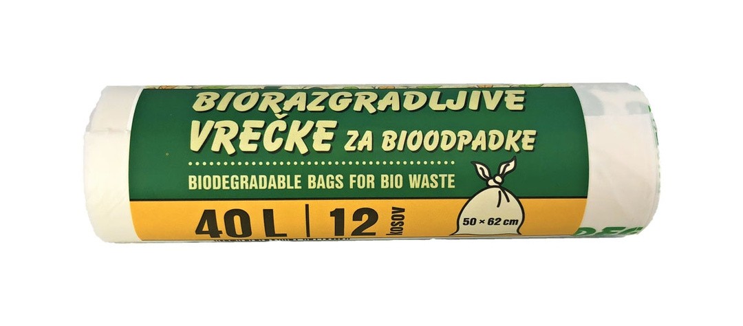 VREČKE ZA SMETI PISKAR BIORAZGRADLJIVE 50X60 CM 40 L 12/1