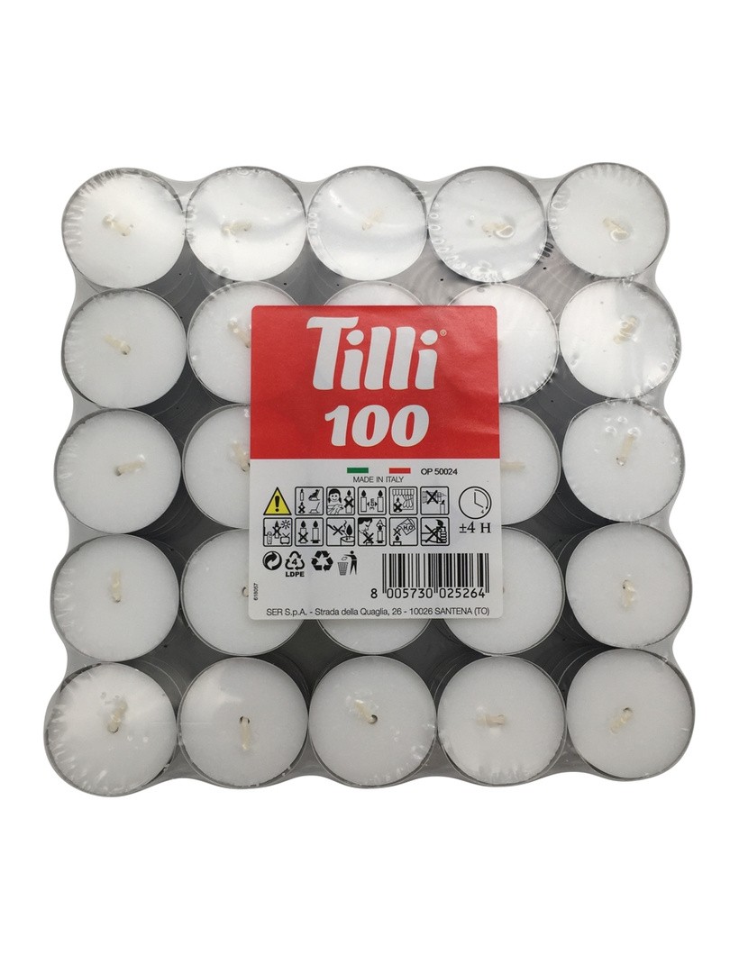 ČAJNA SVEČA TILLI BELA 100/1