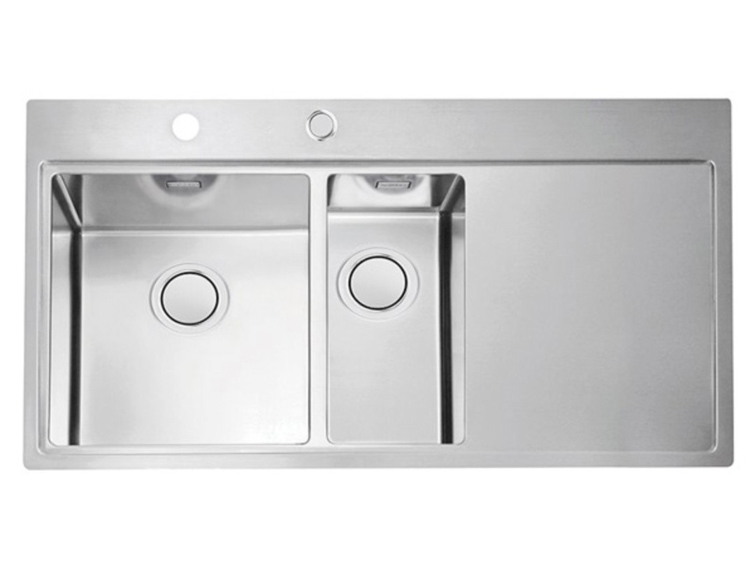 NERJAVNO POMIVALNO KORITO ALVEUS PURE UP 60, SATIN 980X525 MM DESNI