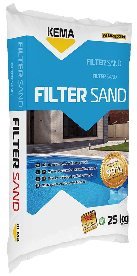 PESEK, NARAVNI FILTER MUREXIN SAND 80 / 0.4-0.8MM 25KG SUHI / ZA BAZENE