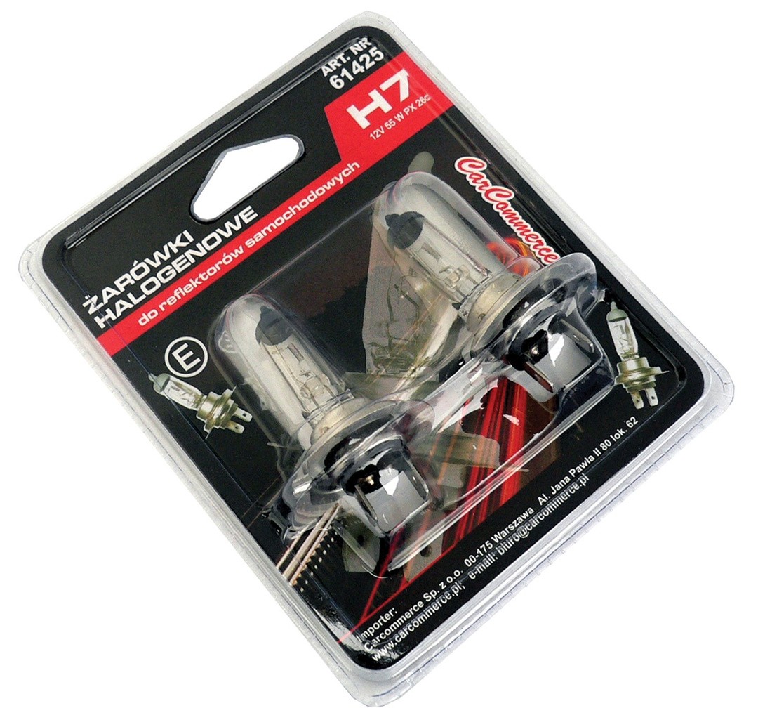 CARCOMMERCE 2-DELNI SET AVTOMOBILSKIH ŽARNIC H7, 12V, 60/55W