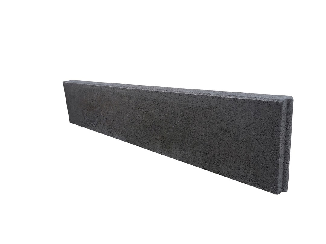 BETONSKI ROBNIK GOREC 5.5X20X100 CM RAVNI - ČRNI