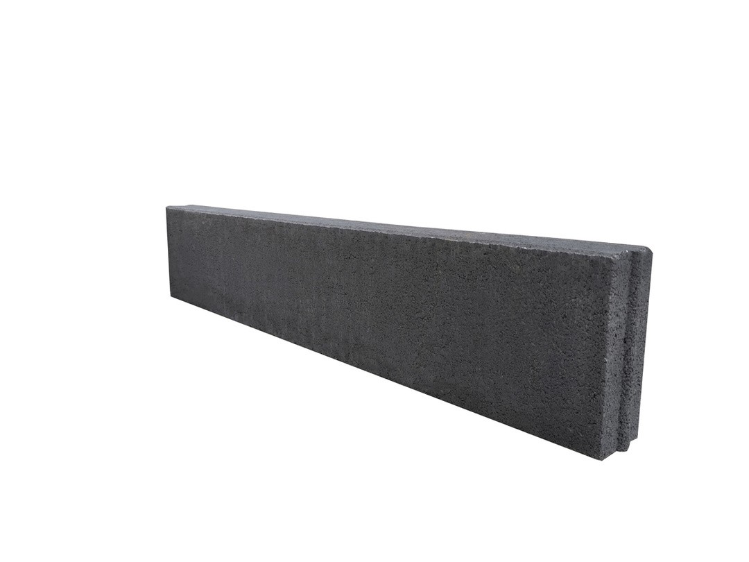 BETONSKI ROBNIK GOREC 8X100X20 CM RAVNI - ČRNI