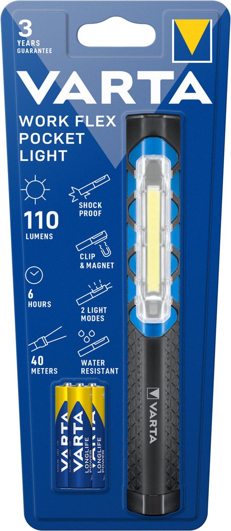 LED DELOVNA SVETILKA ŽEPNE VELIKOSTI S FUNKCIJO BREZROČNE UPORABE S POMOČJO MAGNETA IN TOČKOVNO TER POVRŠINSKO OSVETLITVIJO