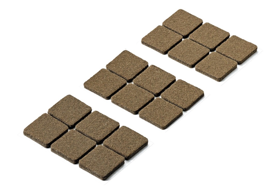 DRSNIK HETTICH DIY,SAMOLEPLJIV 28X28X4,5 MM, RJAV, V ZAVOJU JE 18 KOS
