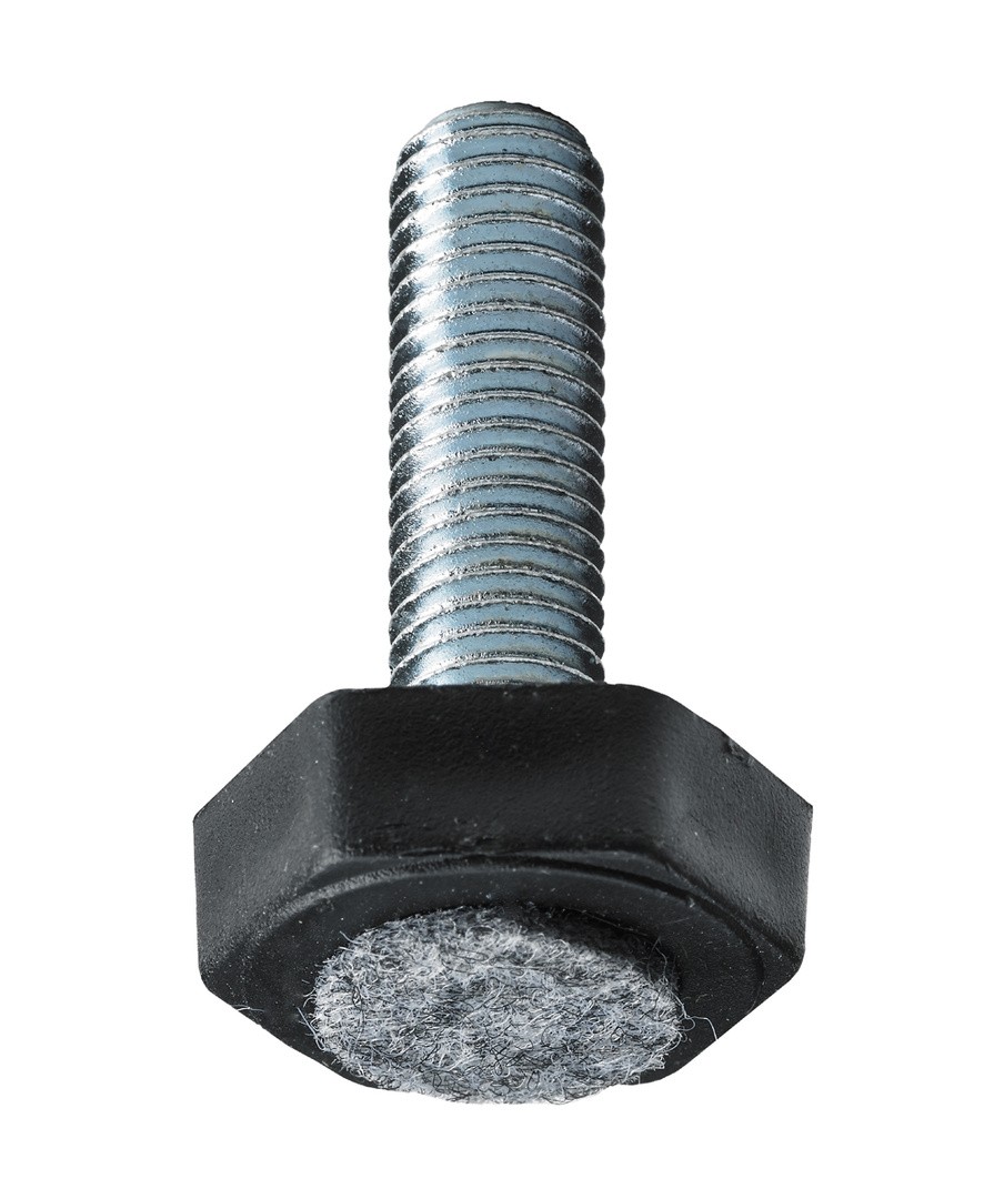 REGULACIJSKA NOGICA HETTICH DIY VIJAK M10 D30, ČRN, ZAV=4 KOS