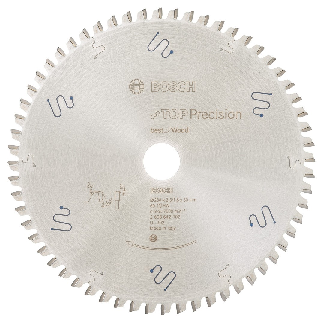 LIST ŽAGE ZA LES WIDIA BOSCH 254X2.3X30 MM 60 ZOB TOP PRECISION BEST FOR W.