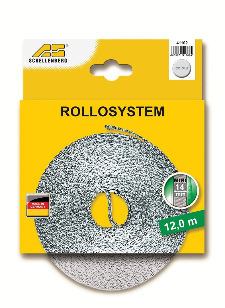 SCHELLENBERG TRAK ZA ROLETE 14 MM/12 M SIVE BARVE