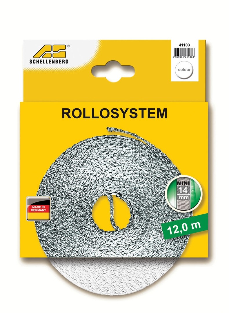 SCHELLENBERG TRAK ZA ROLETE 14 MM/4,5 M BELE BARVE