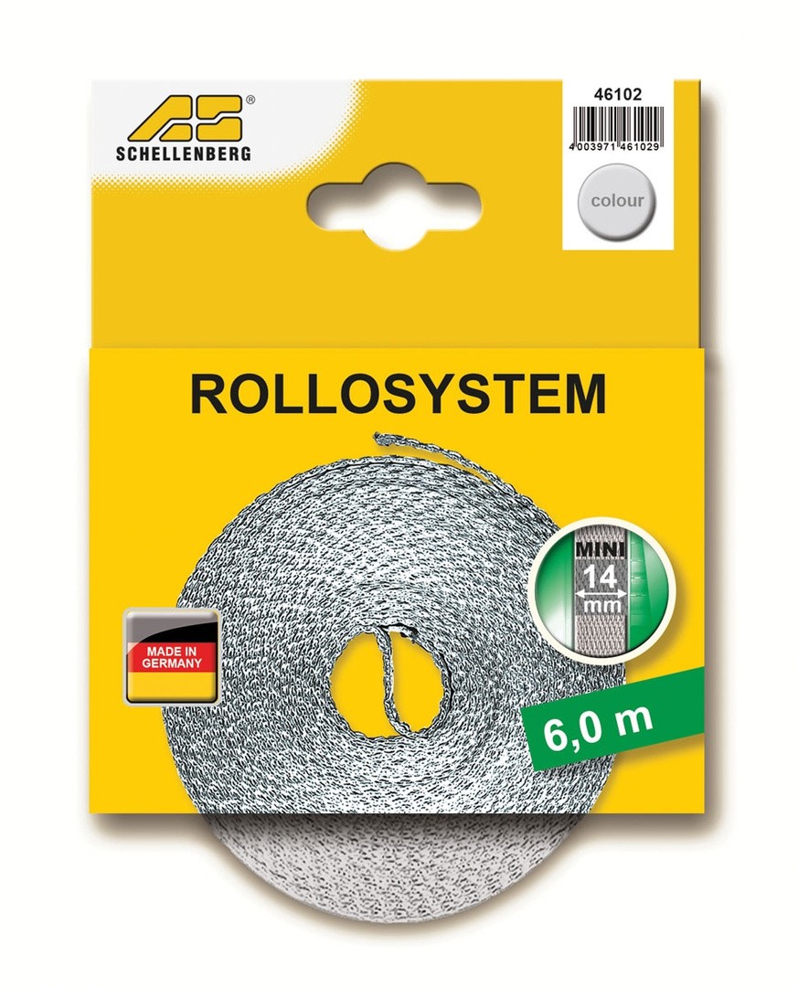 SCHELLENBERG TRAK ZA ROLETE 14 MM/6 M SIVE BARVE