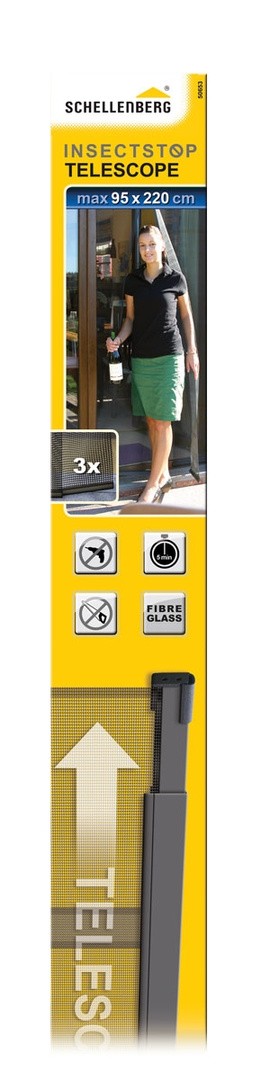 SCHELLENBERG TELESKOPSKA ZAŠČITNA ZAVESA PROTI INSEKTOM ZA VRATA 95X220 CM 50653