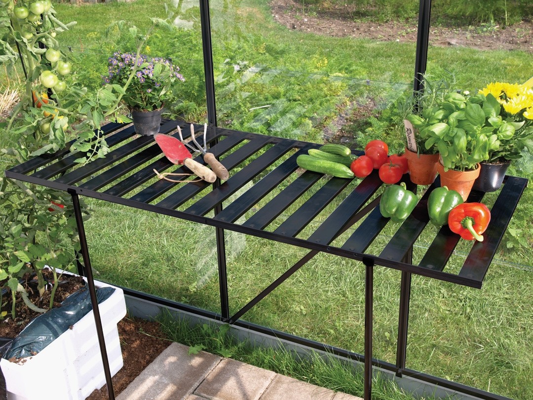 OPREMA ZA RASTLINJAK VITAVIA ALU. MIZA. RAZKLOPNA 120X56X81CM. ČRNA