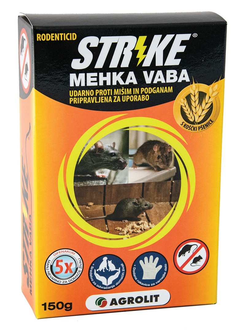 RODENTICID STRIKE MEHKA VABA 150G