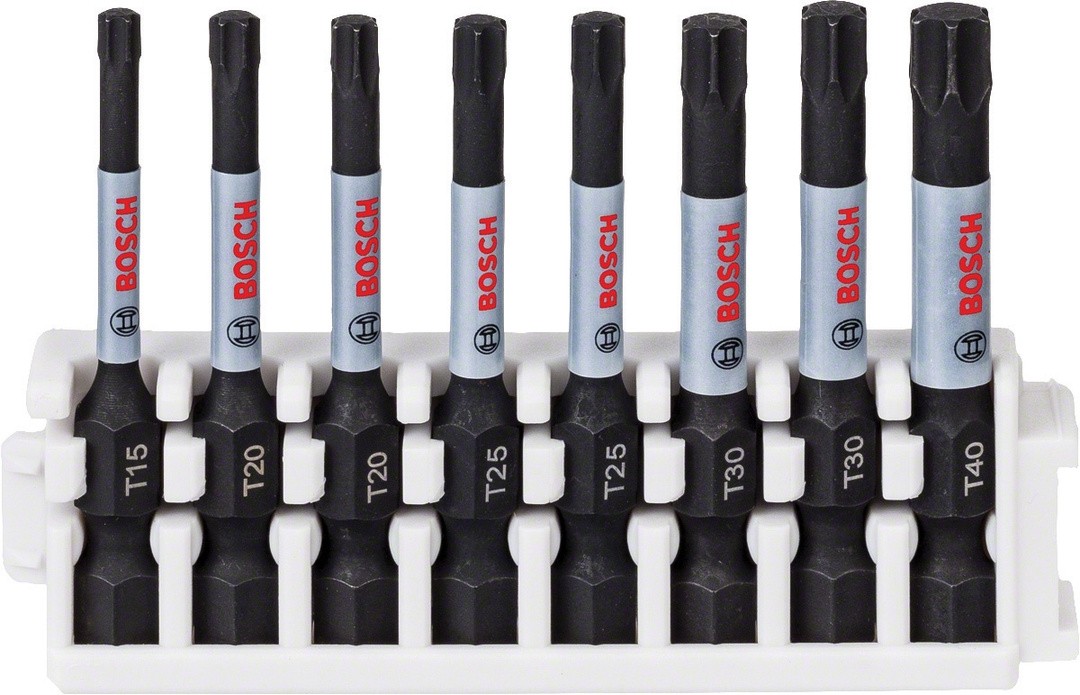 GRT VIJAČNIH NASTAVKOV BOSCH 8 DELNA TORX T15-T40 IMPACT CONTROL
