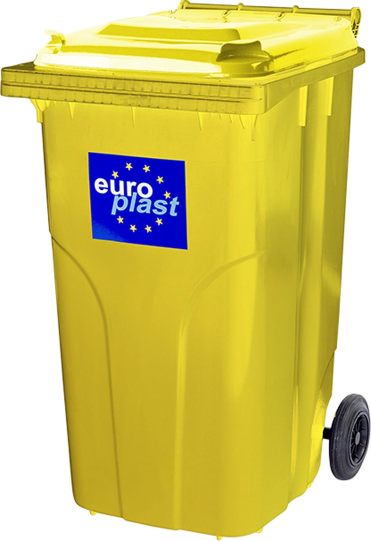 KONTEJNER - ZABOJNIK EKO LUX SMETNJAK 240 L PVC RUMEN/ RUMEN ZABOJNIK+KOLO+OS