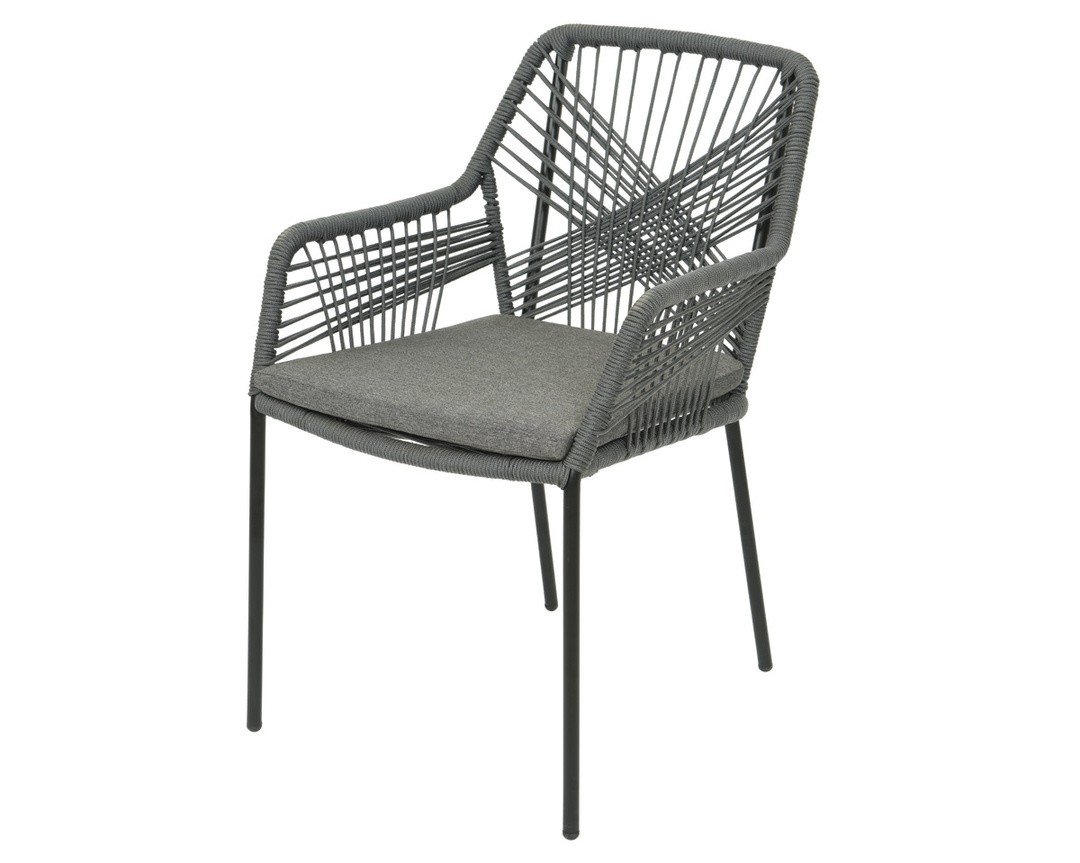 KOVINSKI STOL DECORIS SEVILLE Z ROKONASLONI 63X57X85 CM, SIV