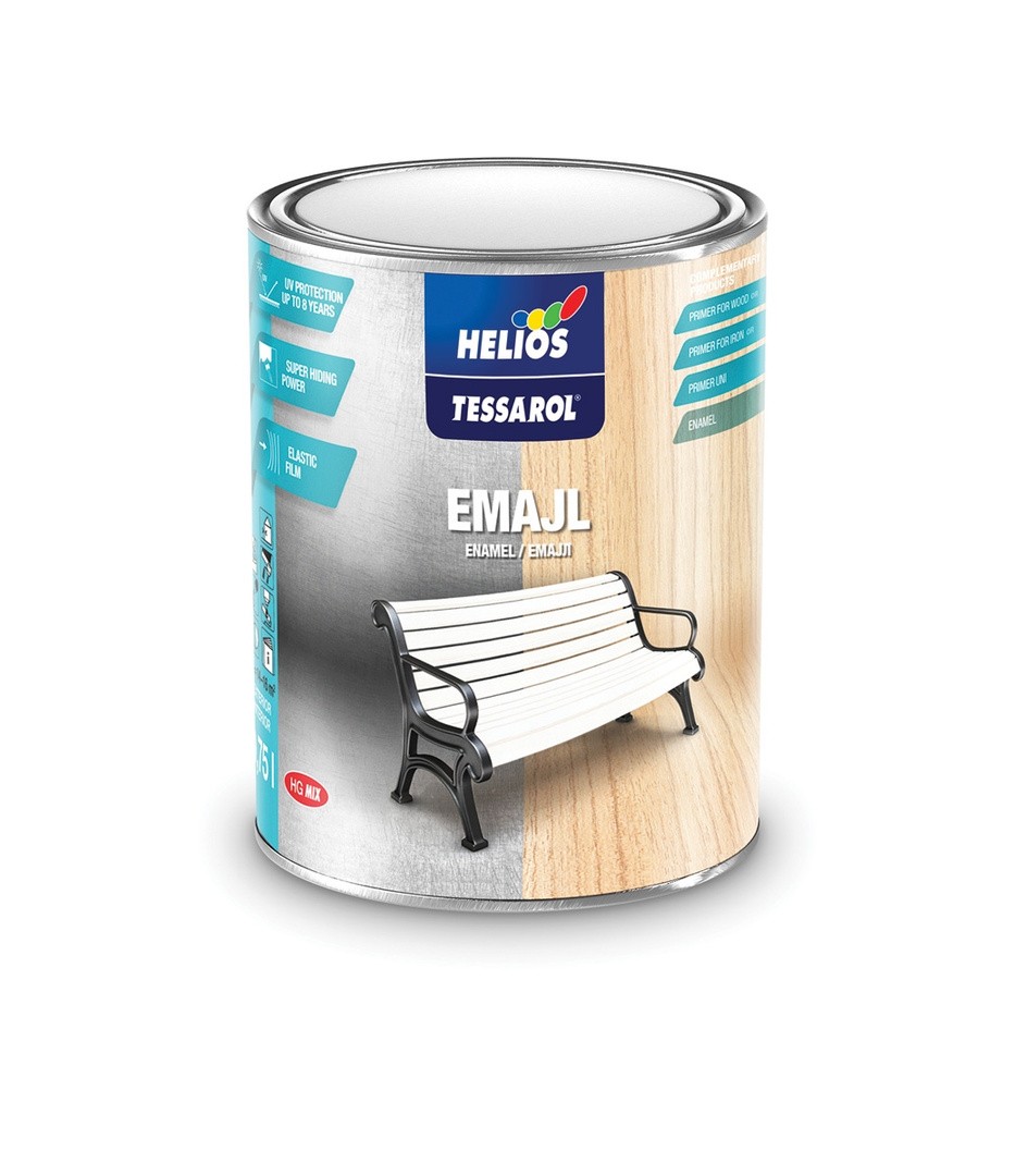 POKRIV.PREM.ZA KOV.,LES HELIOS TESSAROL EMAJL RAL 8001 OKER 0.75 L