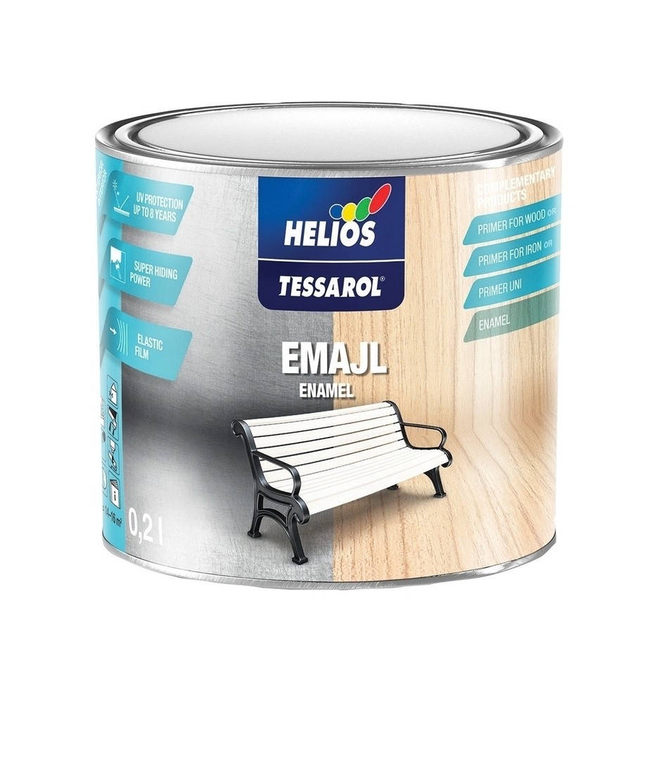 POKRIV.PREM.ZA KOV.,LES HELIOS TESSAROL EMAJL RAL 7046 SIVA 0.2 L