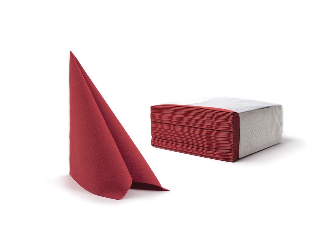 SERVIETE CHIC 40X40 AIRLAID BORDO, 24 KOS/PAK
