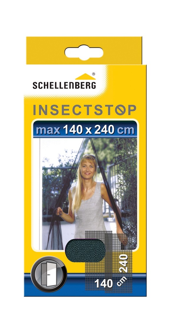 SCHELLENBERG ZAŠČITNA ZAVESA PROTI INSEKTOM ZA VRATA 140X240 CM ANTRACIT