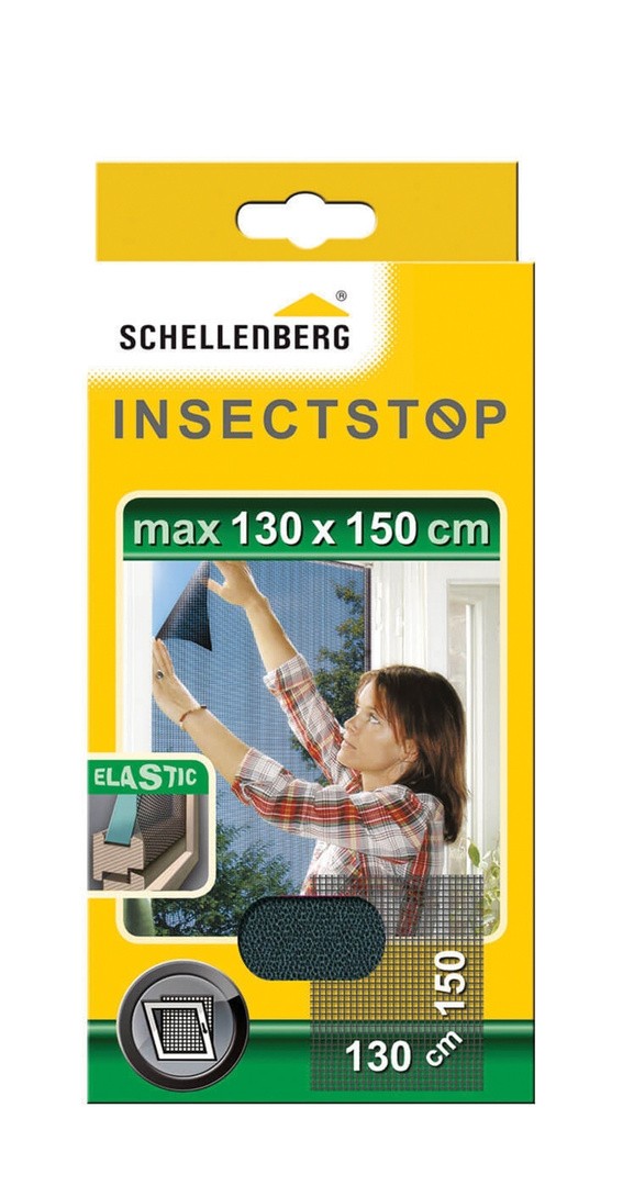 PRIBOR SCHELLENBERG ZAŠČITNA MREŽA PROTI INSEKTOM ELASTIC 130X150 CM ANTRACIT
