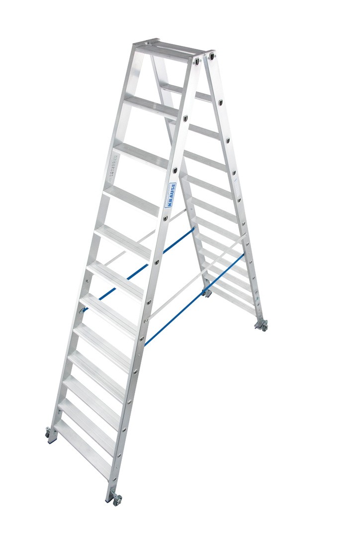 DVODELNA LESTEV KRAUSE STABILO 2X12 STOPNIC S KOLEŠČI 2.8M