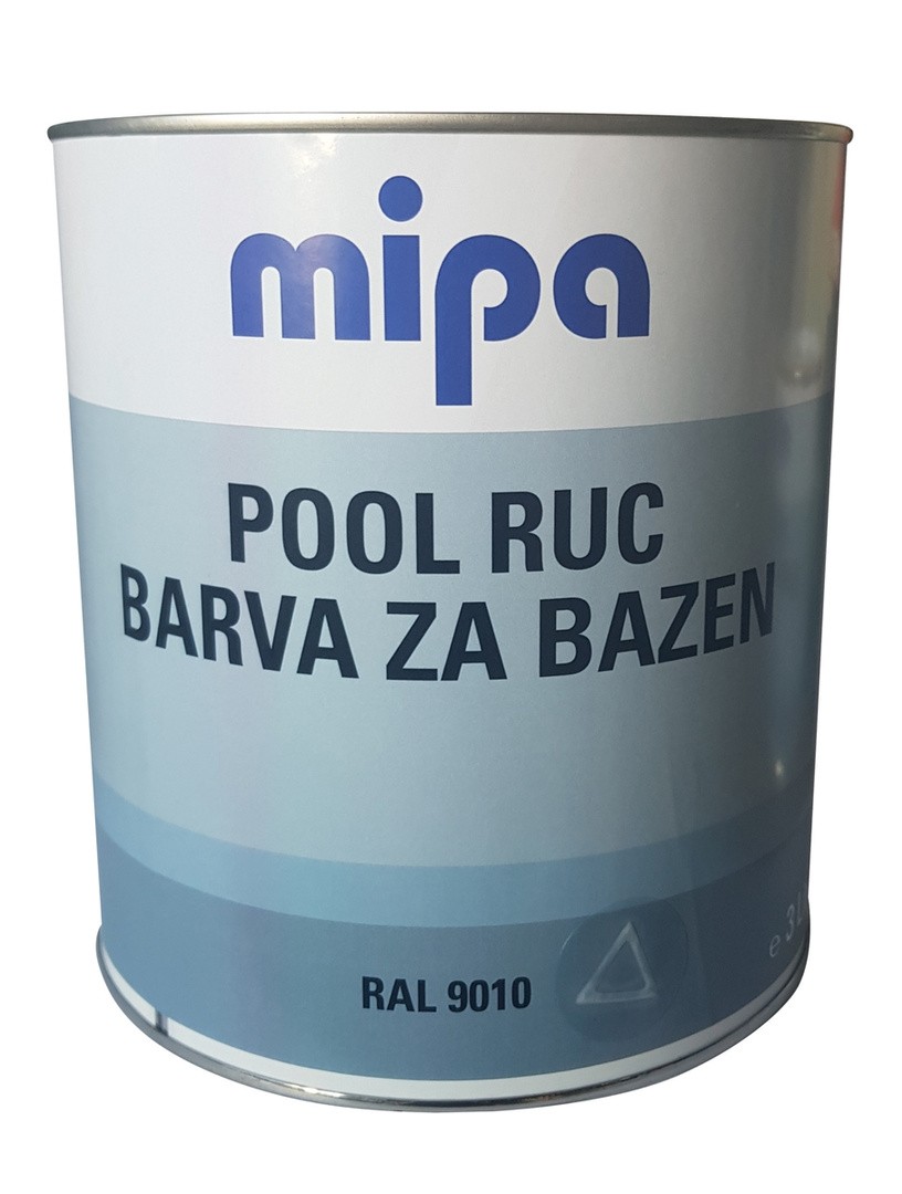 BARVA ZA BAZEN MIPA POOL RUC 3L RAL.: 9010 BELA
