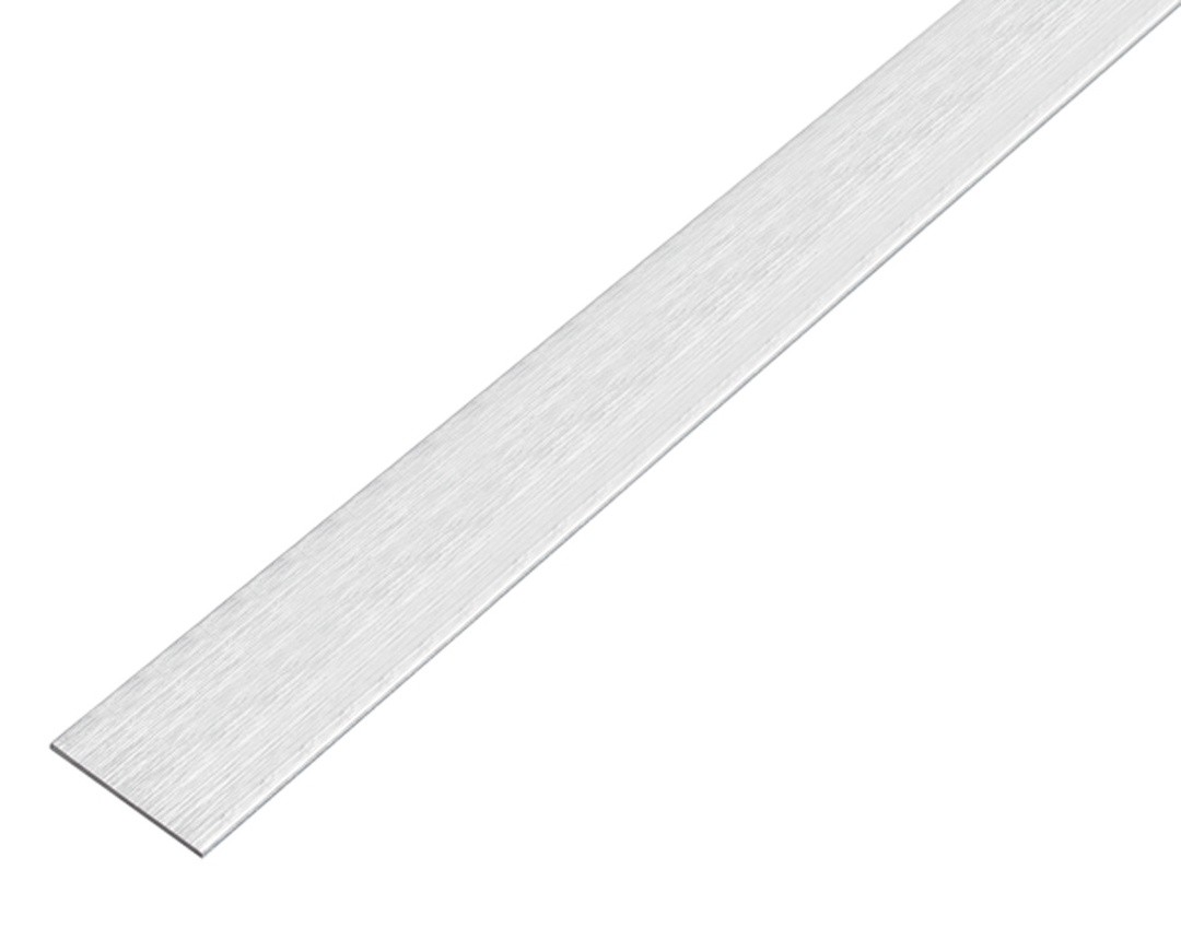 PLOSKA PALICA ALBERTS ALU, 30X2X1000 MM INOX IZGLED, SAMOLEPILNA