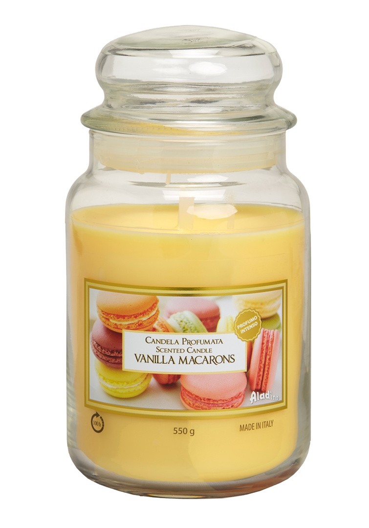 SVEČA V KOZARCU ALADINO LARGE JAR MACARONS