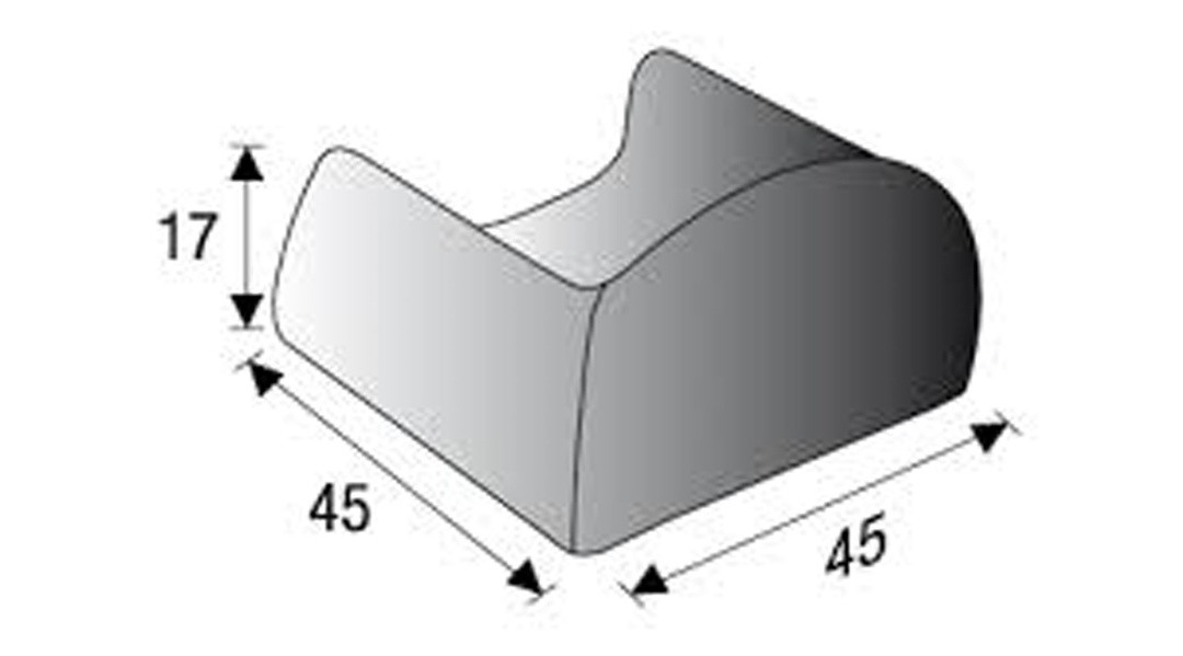 BETONSKI IZDELEK OBLAK GROUP ŠKARPNIK VELIKI LITI 45X45X17/24 CM, CEM. SIV