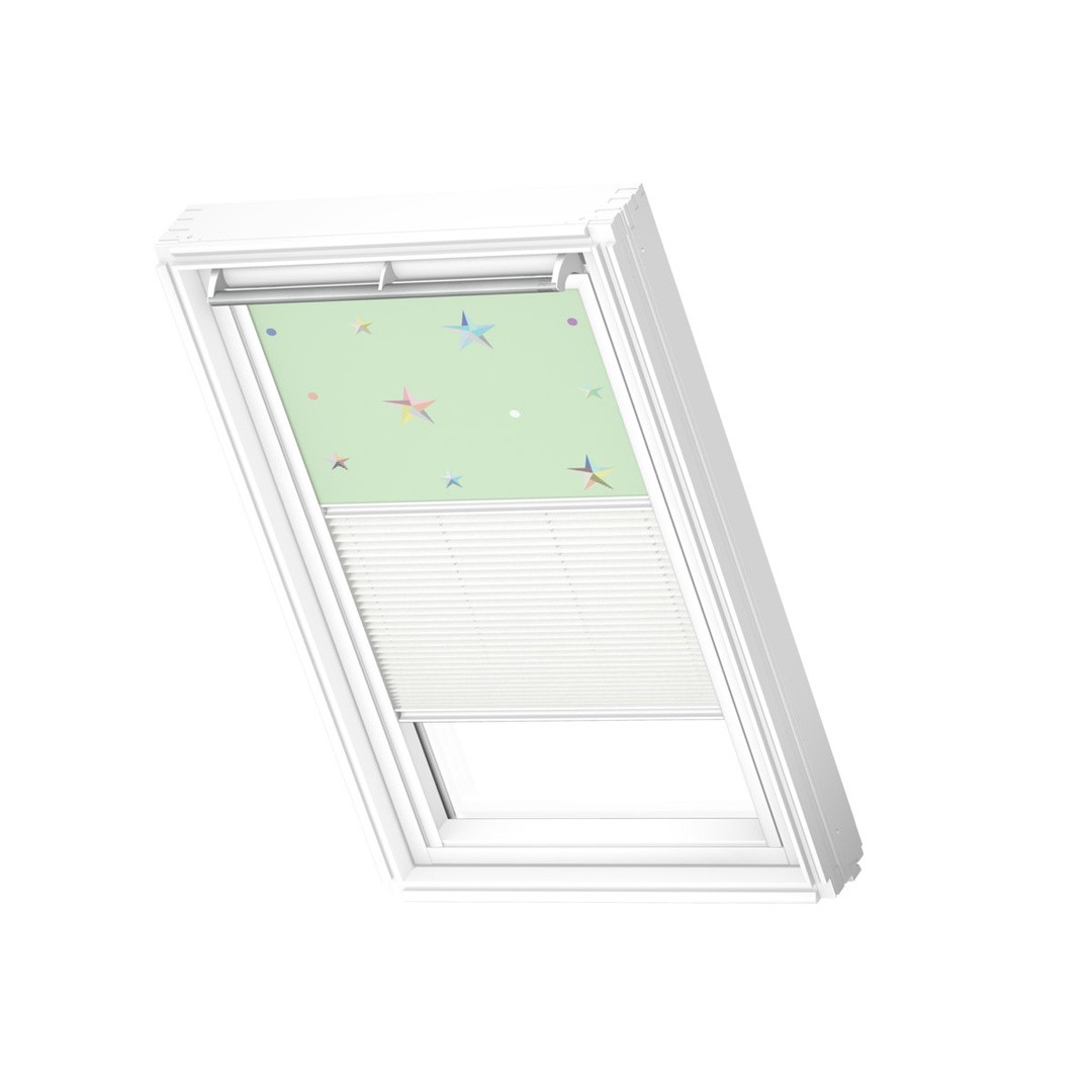 SENČILO ZA STREŠNO OKNO VELUX DFD CK02 4661S ZELENA Z ZVEZDICAMI