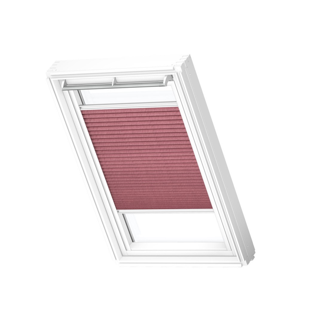 SENČILO ZA STREŠNO OKNO VELUX FML MK06 1279S PLISE, ELEK., VINSKO RDEČ