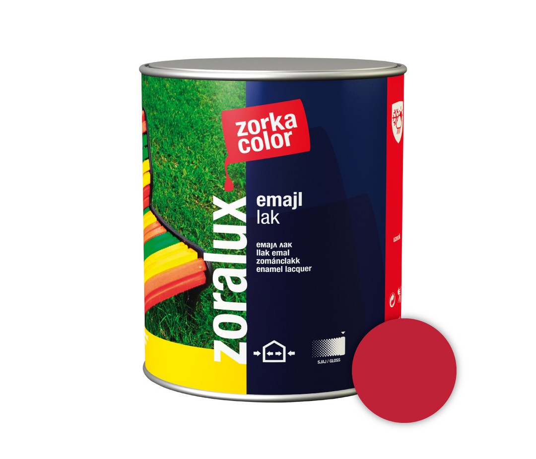 POKRIV.PREM.ZA KOV.,LES ZORKA DEKOR ZORALUX EMAJL LAK BORDO 0.75 L 3725