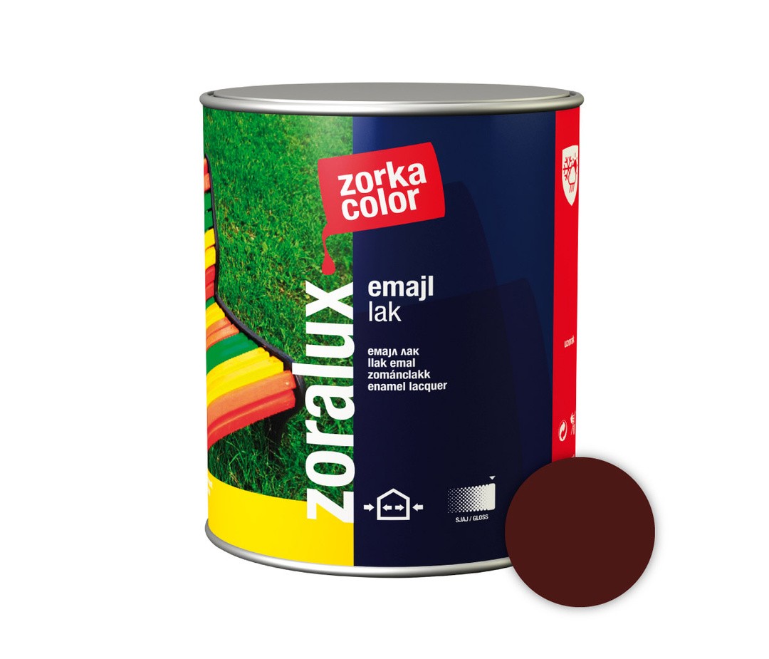 POKRIV.PREM.ZA KOV.,LES ZORKA DEKOR ZORALUX EMAJL LAK RJAVA 2.5 L 4328