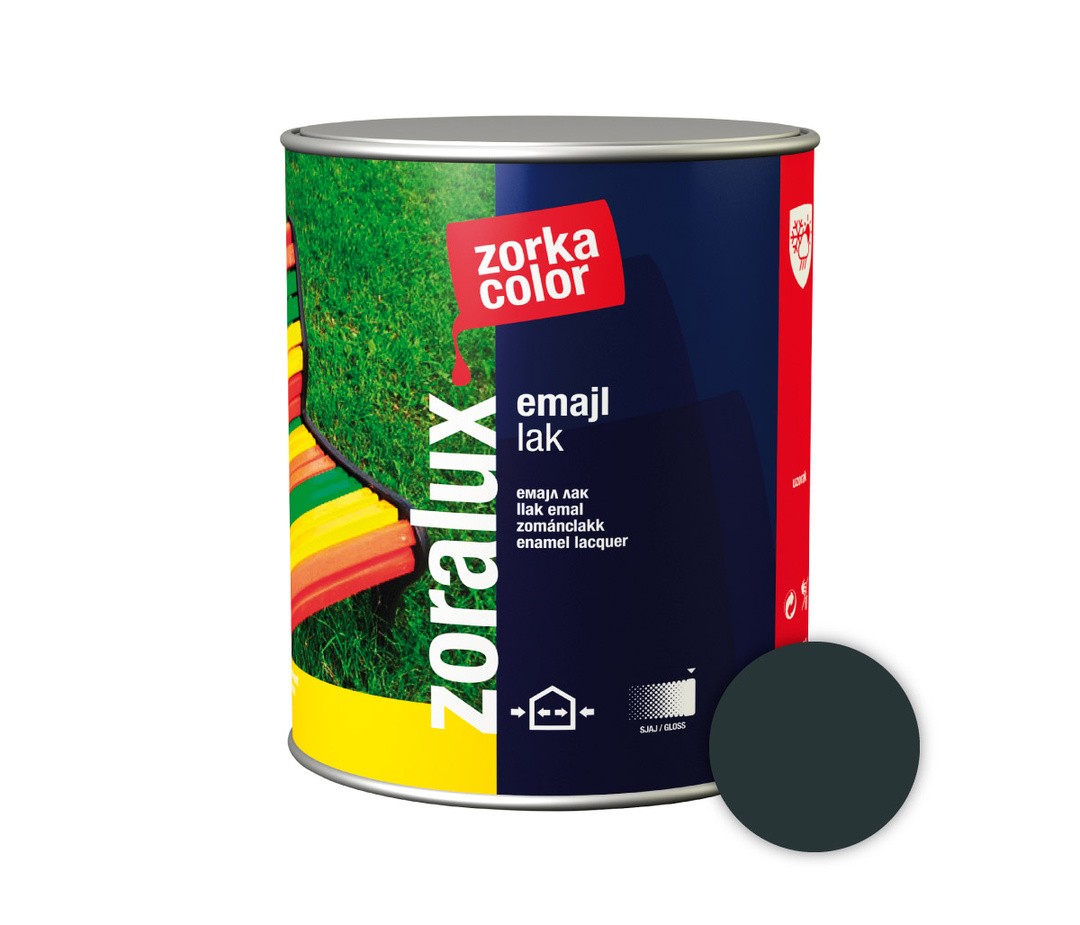 POKRIV.PREM.ZA KOV.,LES ZORKA DEKOR ZORALUX EMAJL LAK ČRNA 0.75 L 7508