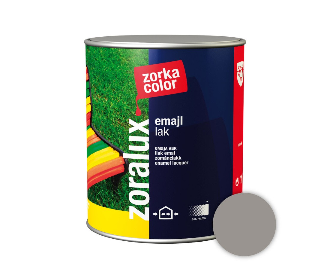 POKRIV.PREM.ZA KOV.,LES ZORKA DEKOR ZORALUX EMAJL LAK SIVA 0.75 L 7501