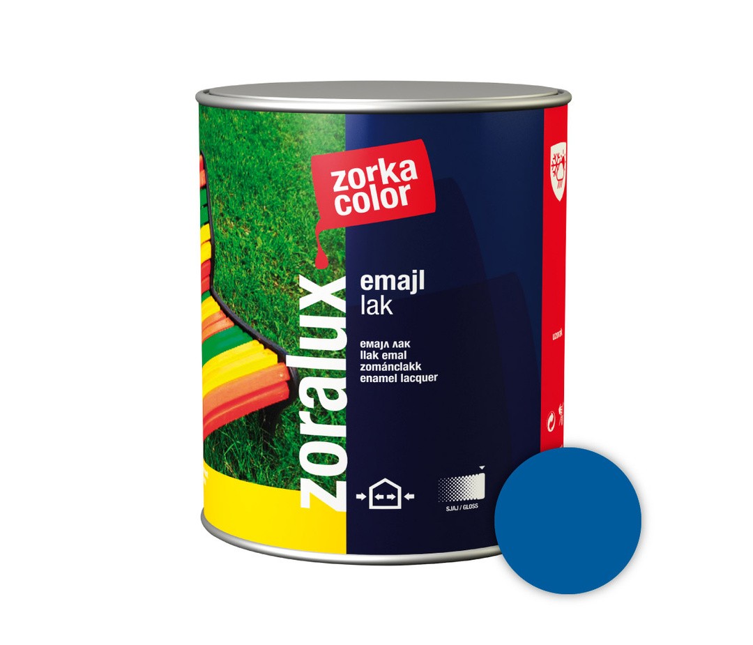 POKRIV.PREM.ZA KOV.,LES ZORKA DEKOR ZORALUX EMAJL LAK MODRA 0.75 L 6611