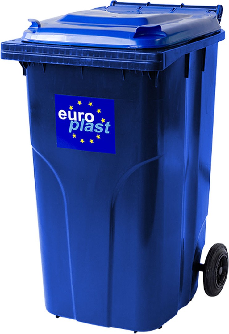 KONTEJNER - ZABOJNIK EKO LUX SMETNJAK 240L PVC MODER/ MODER ZABOJNIK+KOLO+OS